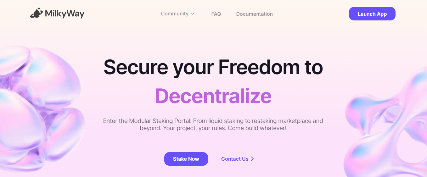 MilkyWay模块化质押门户如何重塑区块链流动性与安全性