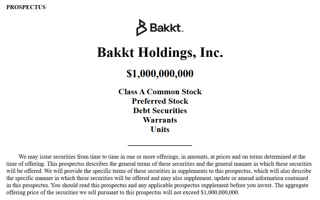 Bakkt SEC备案文件截图