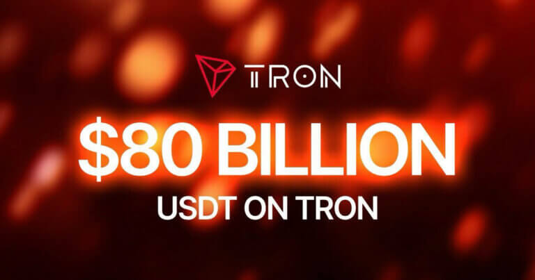 TRON链上USDT流通量突破800亿美元，巩固其稳定币网络领先地位