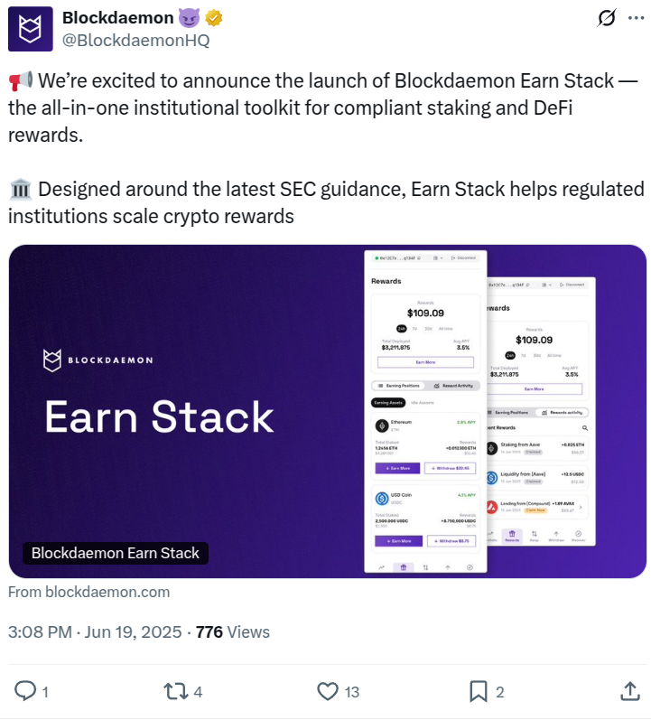 Blockdaemon推出机构级非托管质押与DeFi服务 | 安全加密资产管理方案