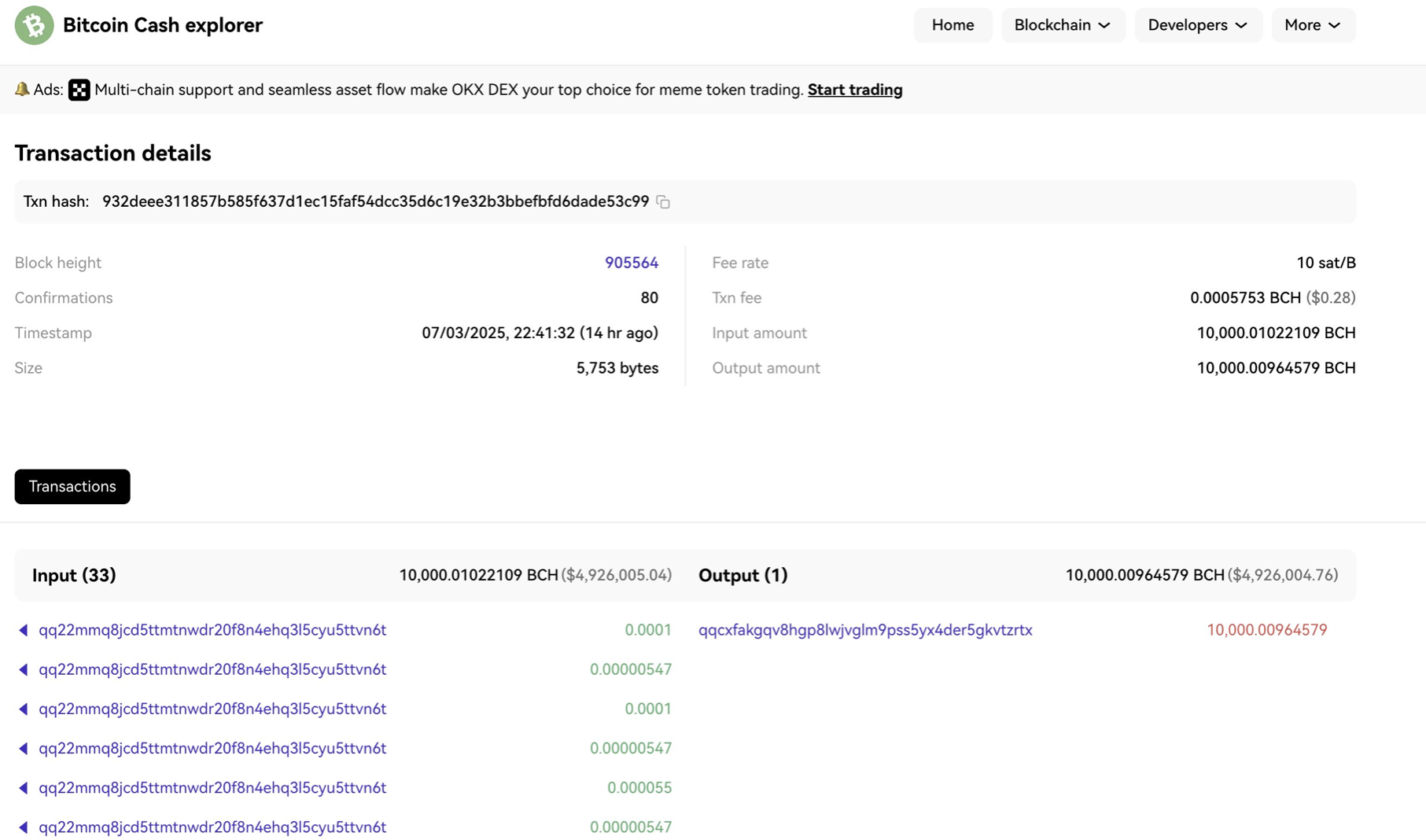 Coinbase分析师Conor Grogan揭示的比特币现金交易线索
