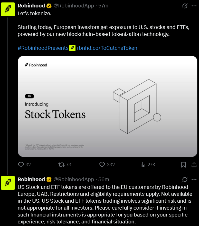 Robinhood在欧洲推出Layer-2区块链股票交易平台 | 革新投资体验