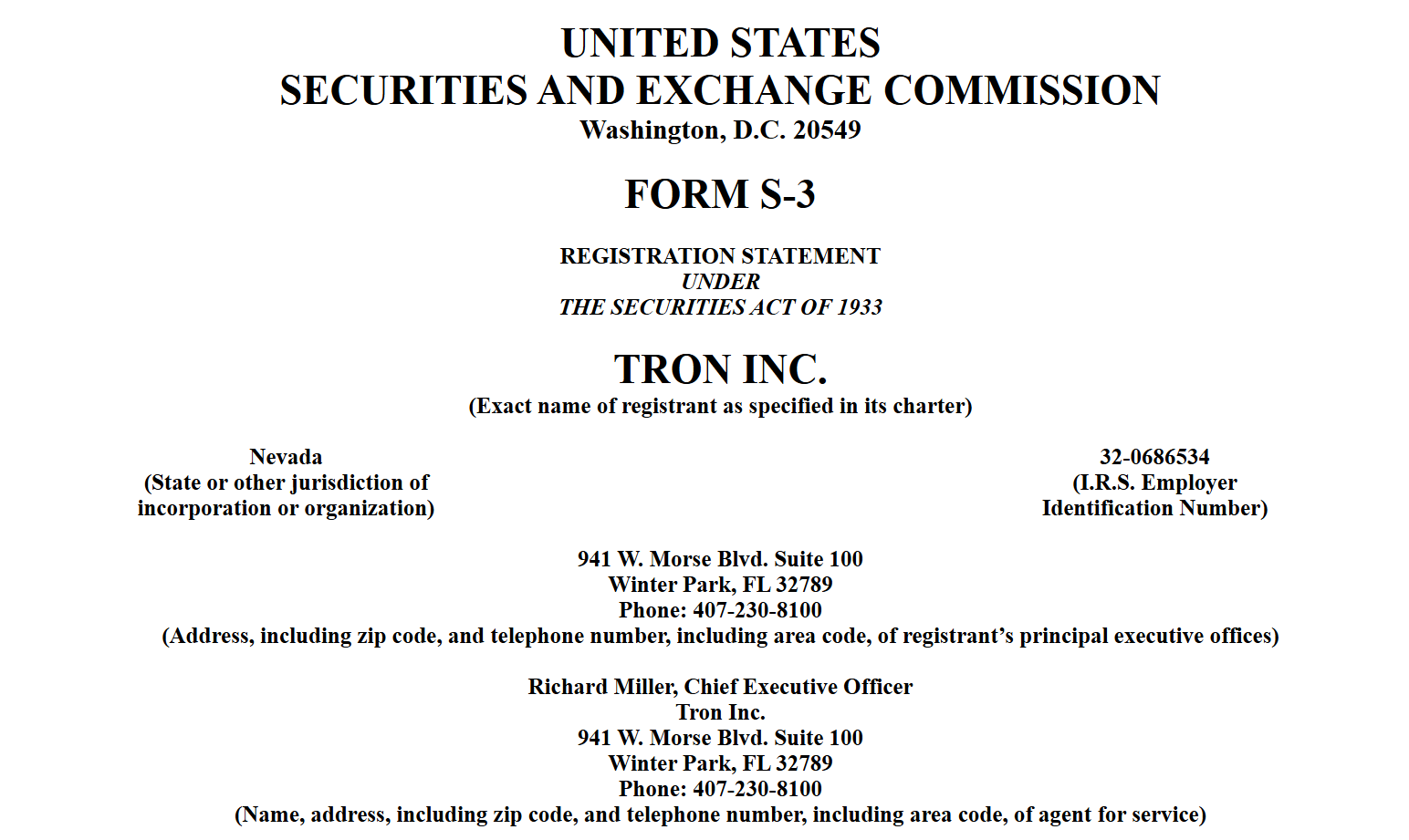 Tron Inc.股价回升后计划融资10亿美元增持TRX代币