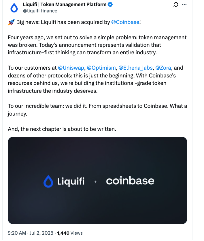 Coinbase收购Liquifi代币管理平台：对加密行业的影响与未来展望