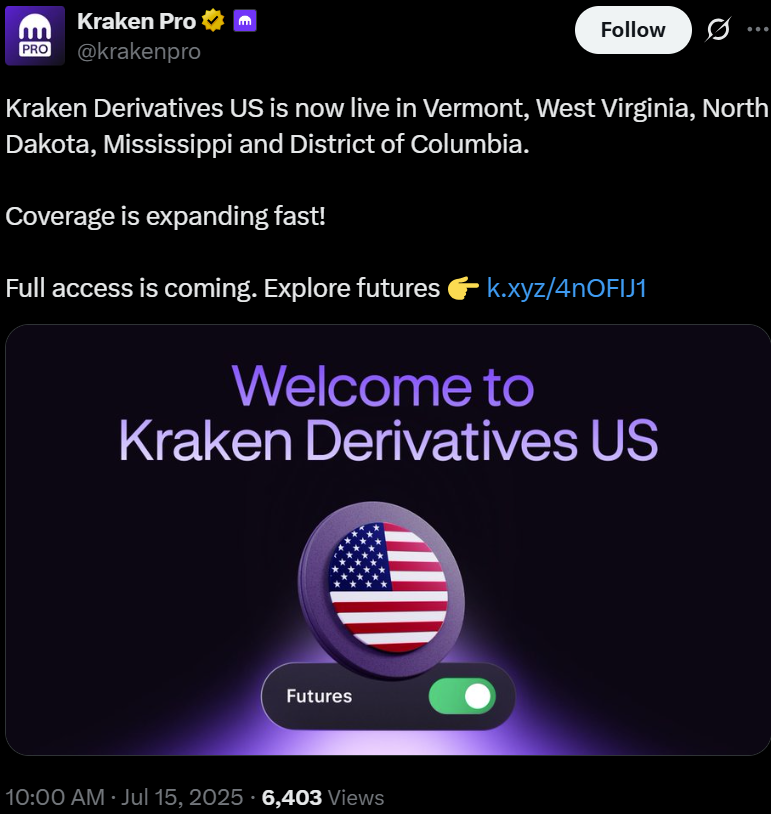 Kraken收购NinjaTrader后推出美国加密货币衍生品交易平台