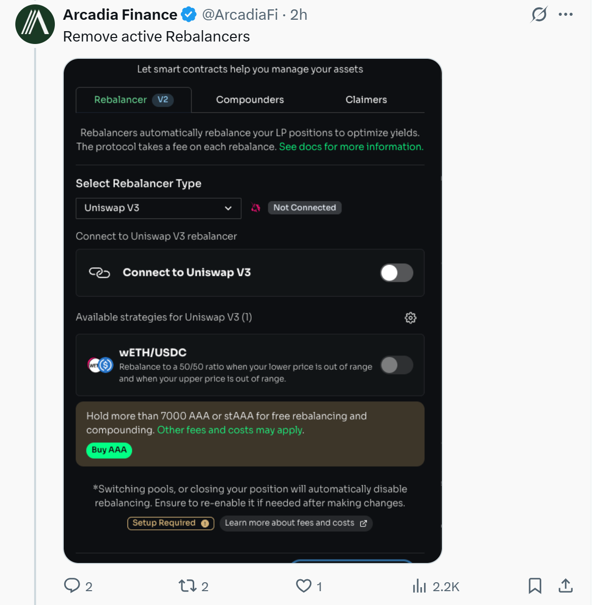Arcadia Finance安全漏洞事件