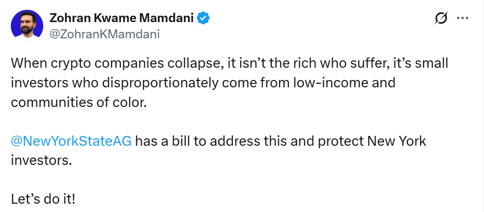 Will Zohran Mamdani's Policies Shake Up New York's Crypto Industry?