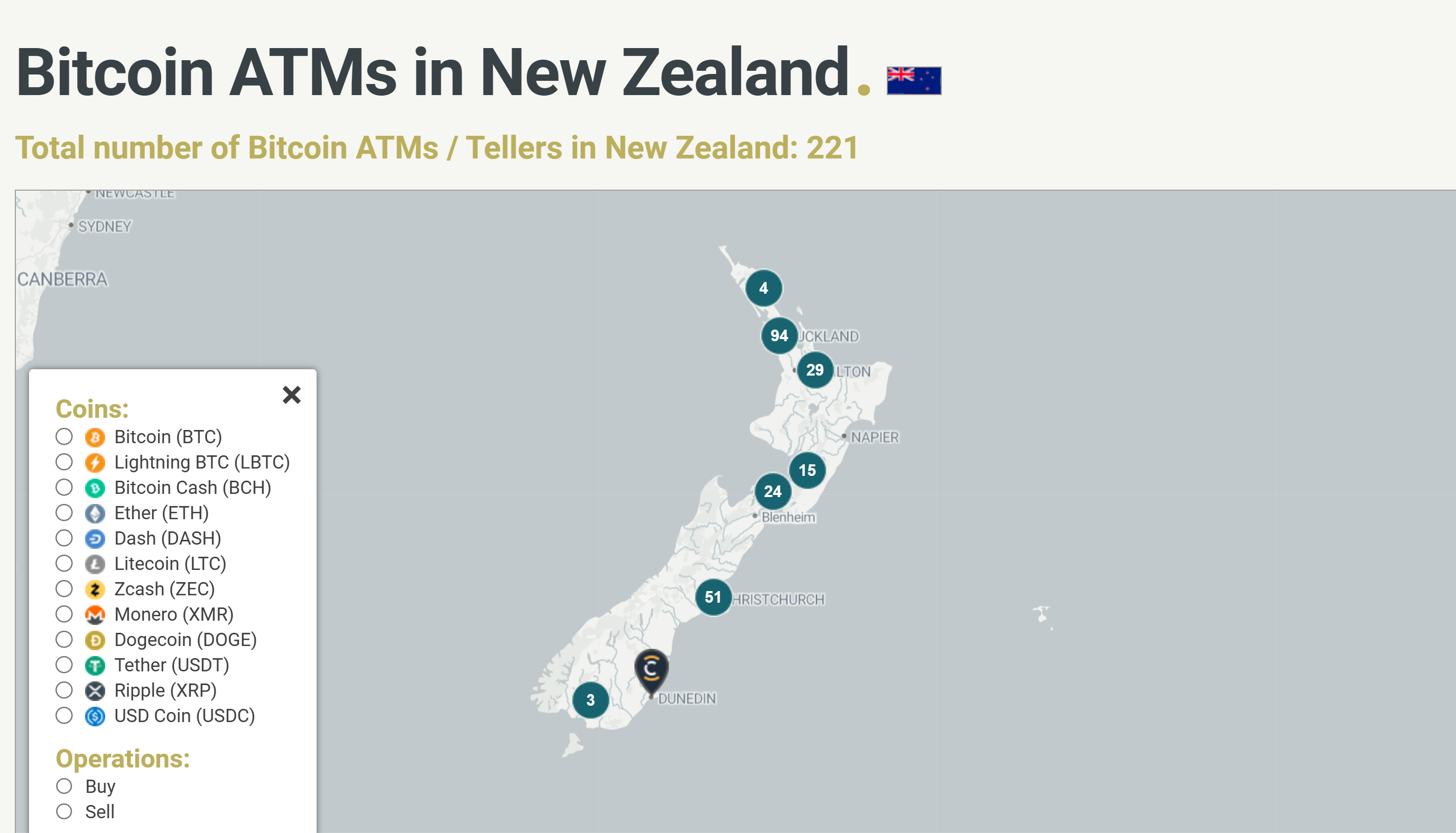 新西兰禁止加密货币ATM机以遏制非法现金转换犯罪活动