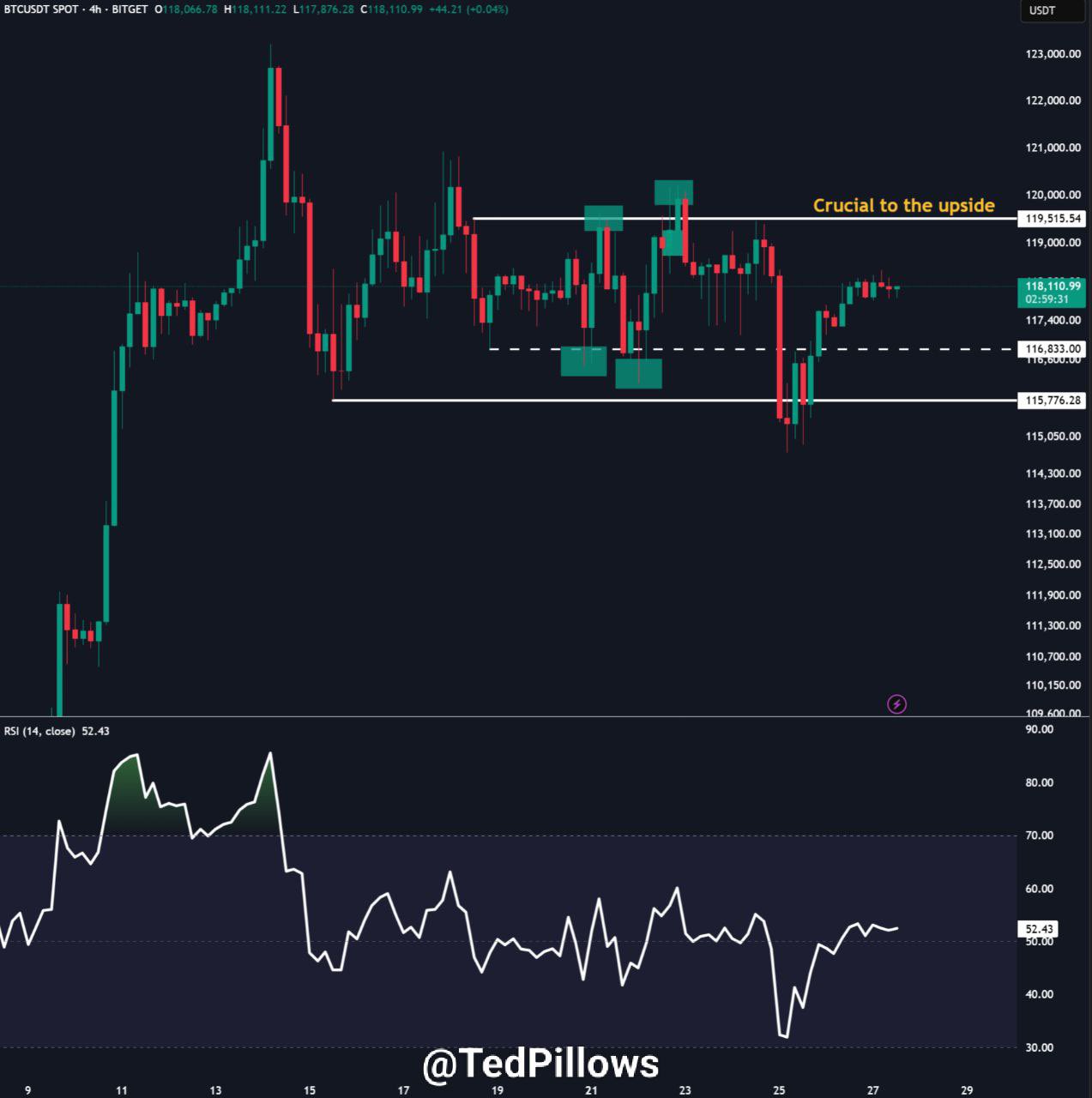 比特币（BTC）价格逼近12万美元大关：专家预测更大波动即将来临
