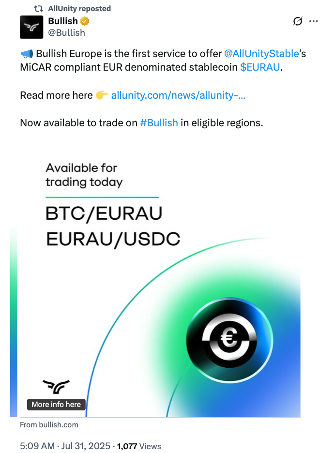 德意志银行支持的EURAU稳定币即将上线：核心优势、发行机制与市场影响解析