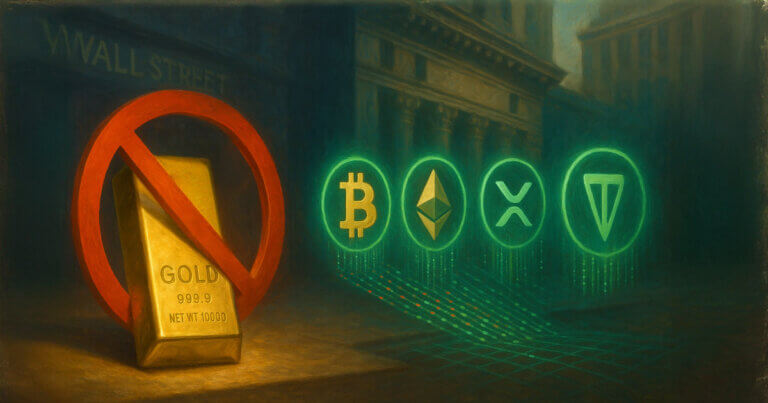 黄金被法律禁止涉足BTC、XRP、TON、ETH目前在华尔街的运作领域