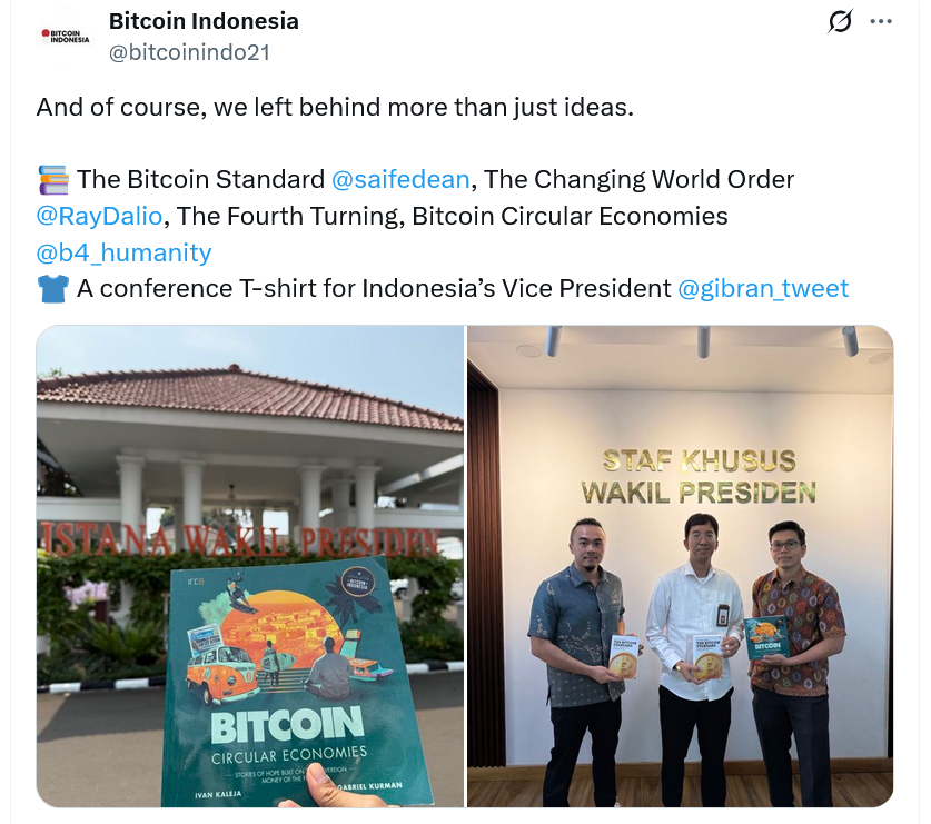 印尼政府考虑建立国家比特币(BTC)储备 民间团体透露最新进展
