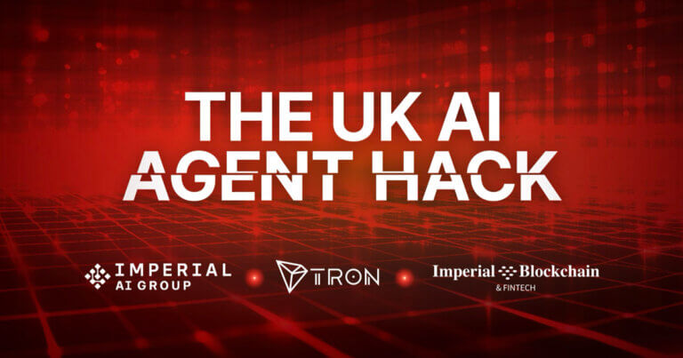 孙宇晨在帝国理工学院英国AI智能体黑客松中获评最佳区块链创新者，TRON DAO为冠名赞助商