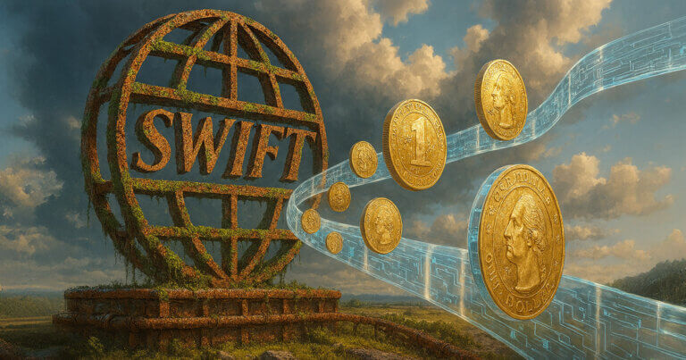 稳定币结算额将达5万亿美元，7月交易量3.3万亿之际2026年挑战SWIFT