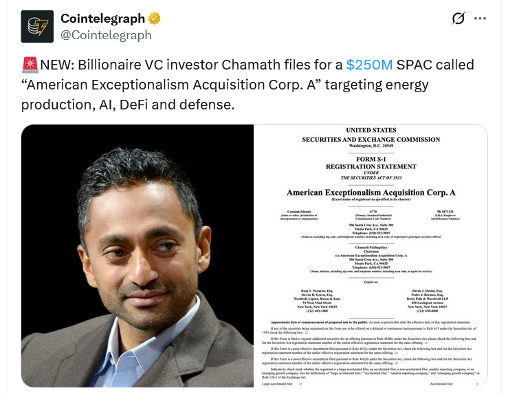 Chamath Palihapitiya DeFi投资计划
