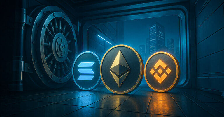 Solana、BNB、以太坊将获17.5亿美元注资，全球企业加速加密资产储备布局