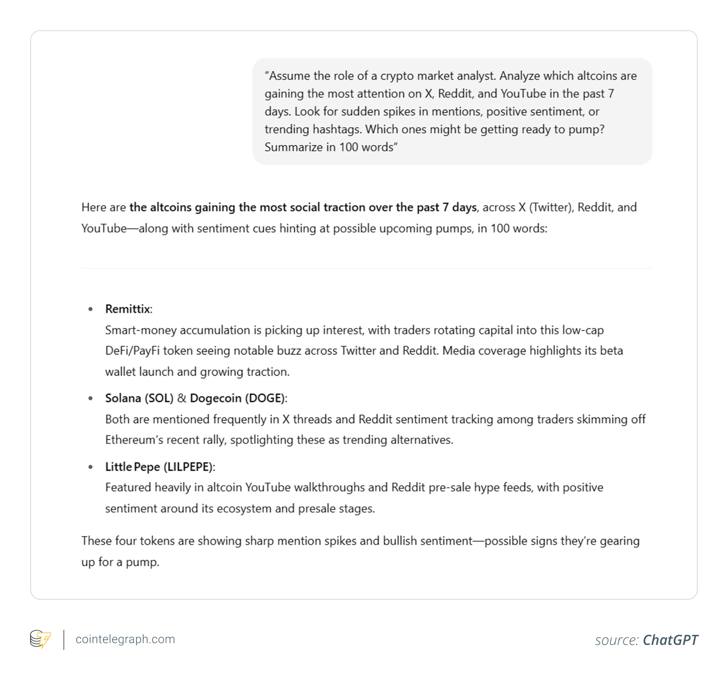 ChatGPT社交情绪分析示例
