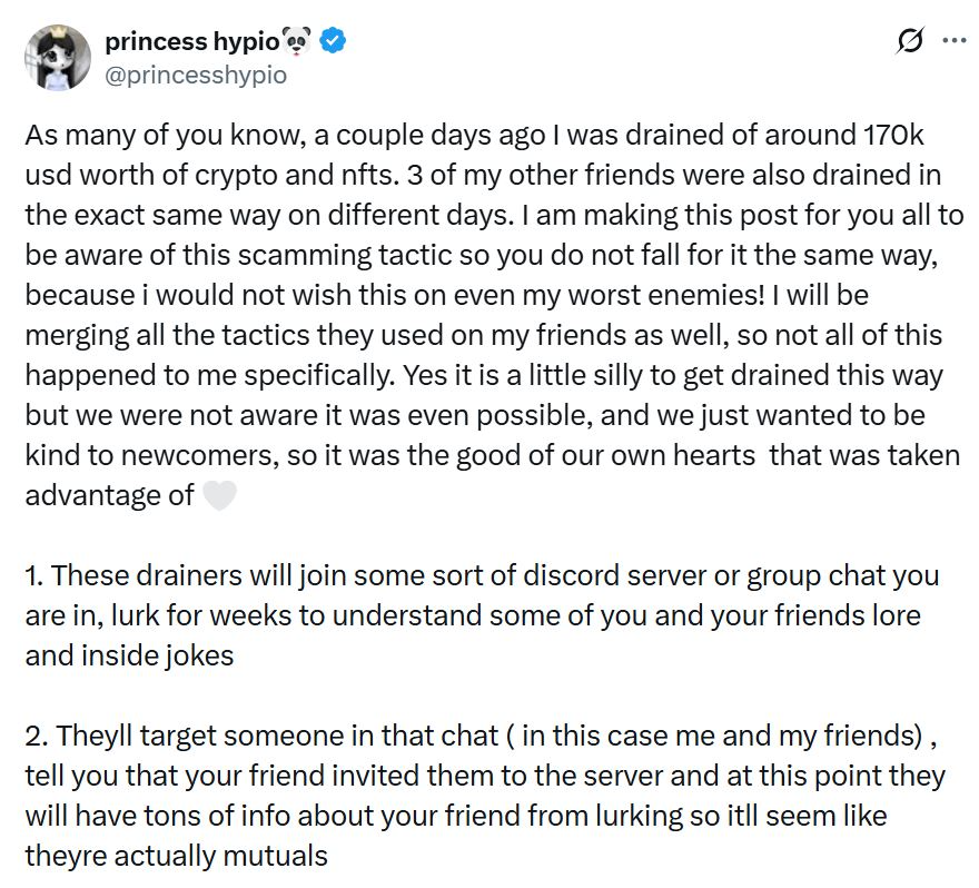 Princess Hypio遭遇游戏诈骗事件