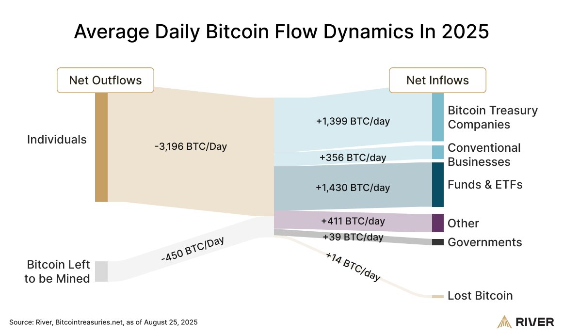 企业比特币（BTC）吸纳速度达开采速度四倍，最新报告揭示惊人趋势
