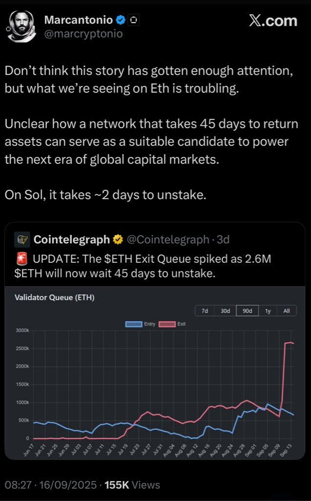 Vitalik Buterin回应以太坊（ETH）退出队列争议，Galaxy Digital删除相关帖子