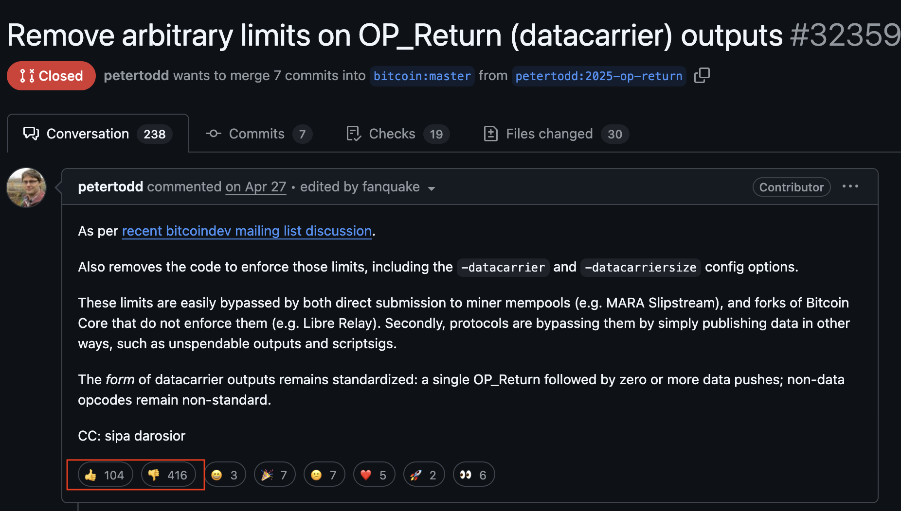 Jimmy Song批评Bitcoin Core取消OP_Return限制