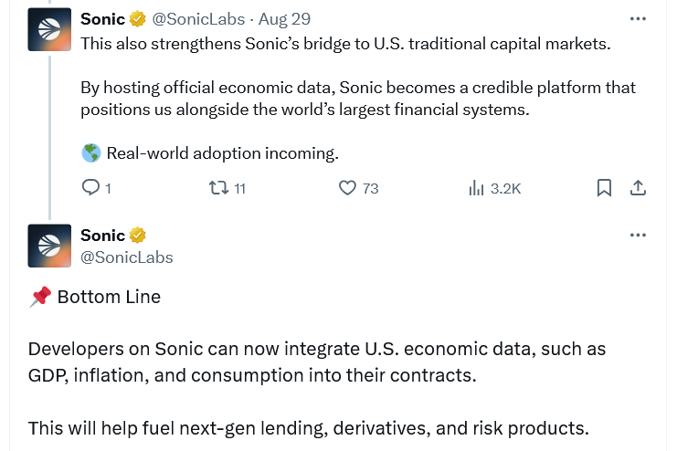 Sonic Labs获2亿美元投资进军传统金融TradFi市场｜区块链赋能金融新布局