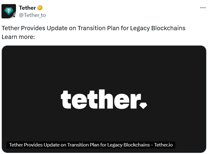 Tether取消五大区块链USDT冻结计划 | 区块链安全与政策调整解析