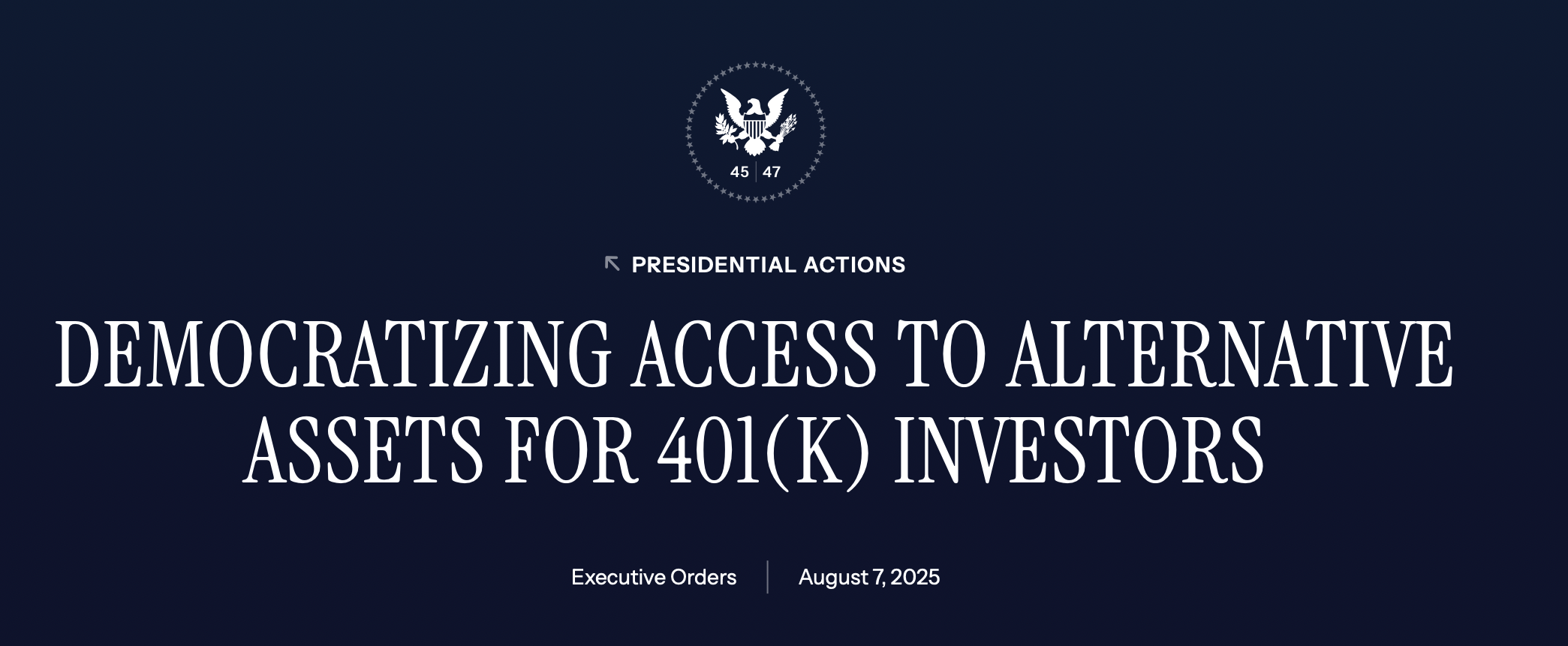 特朗普行政令加密货币401k退休账户